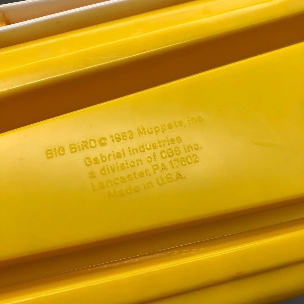 Vintage Sesame Street Big Bird XYLOPHONE Musical Instrument Top 1983 80s Plastic